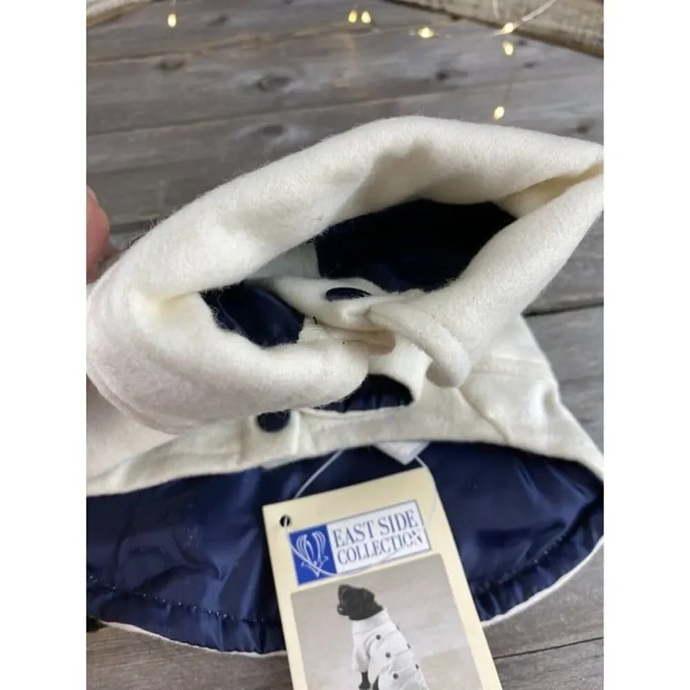 East Side Collection Pets On Parade X Small Creme Wool Blend Dog Coat